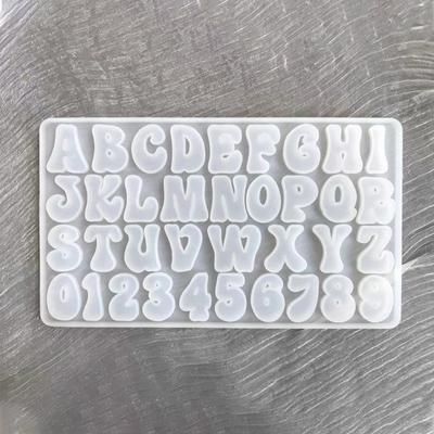Buchstaben-Anhänger Alphabet Epoxidharz-Form Englischer Buchstabe Silikonform Schlüsselanhänger-Anhänger für Geburtstag Heimdekoration