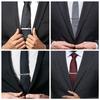 4-Piece Men's Simple Silver Enamel Tie Clip Set for Business Shirts