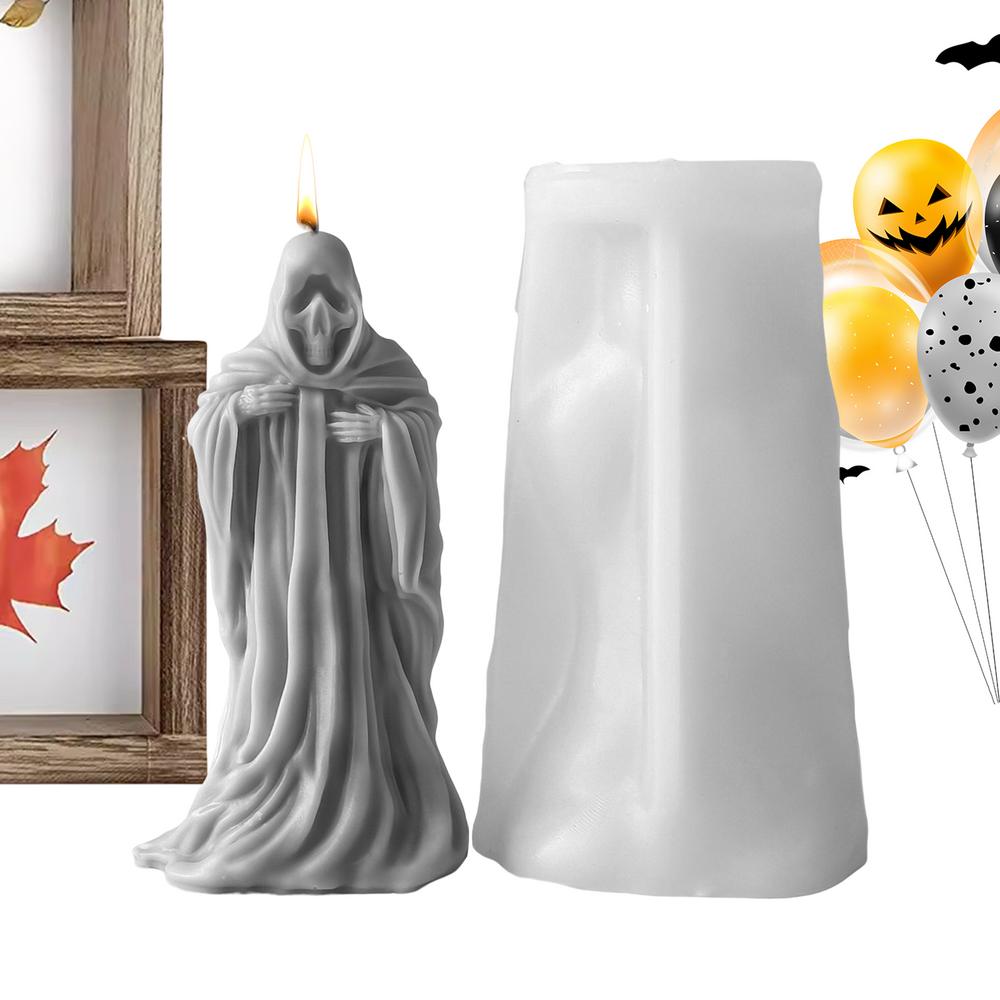 

Halloween Silicone Molds Ghost Skull Soap Molds Silicone Desk Decor Reusable Maker Craft Supplies For Halloween Resin Plaster