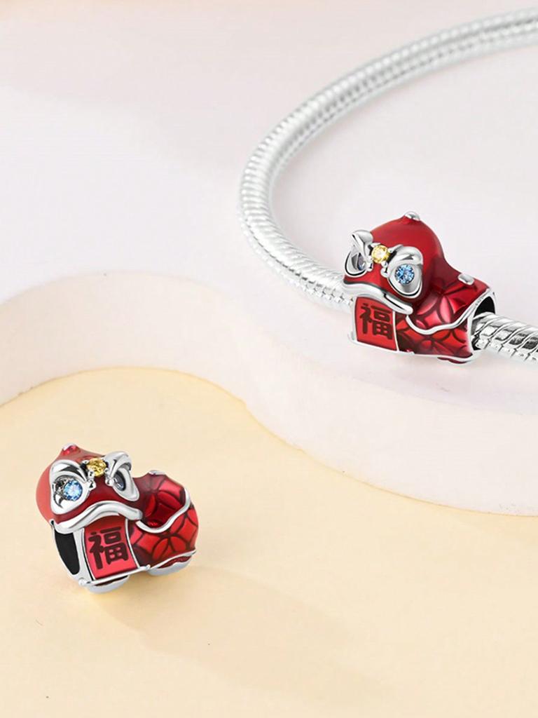 Charms Plata Lion Dance Panda Puppy Beads Charm Copper Plated Fit Charms Original Bracelet For Jewelry Making Diy Charm