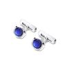 Cartier Santos De Blue Synthetic Spinel Cufflinks Unisex Cufflinks Silver OG000127