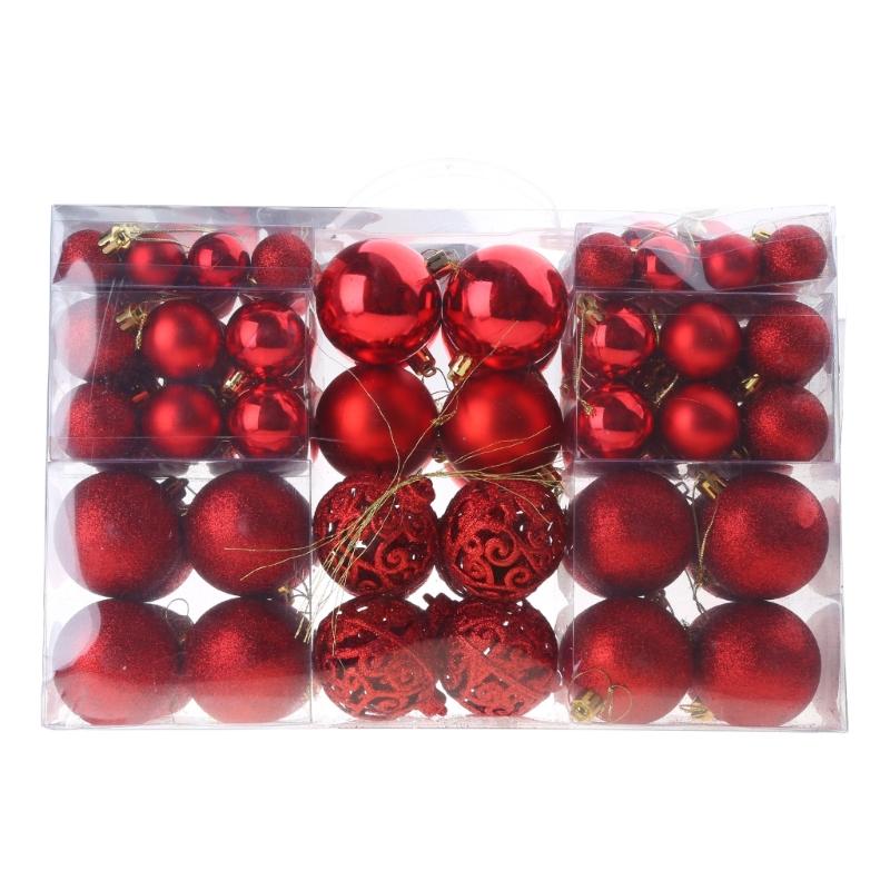 Colorful Christmas Ball Ornament 100pcs/box Christmas Holiday Festival Home