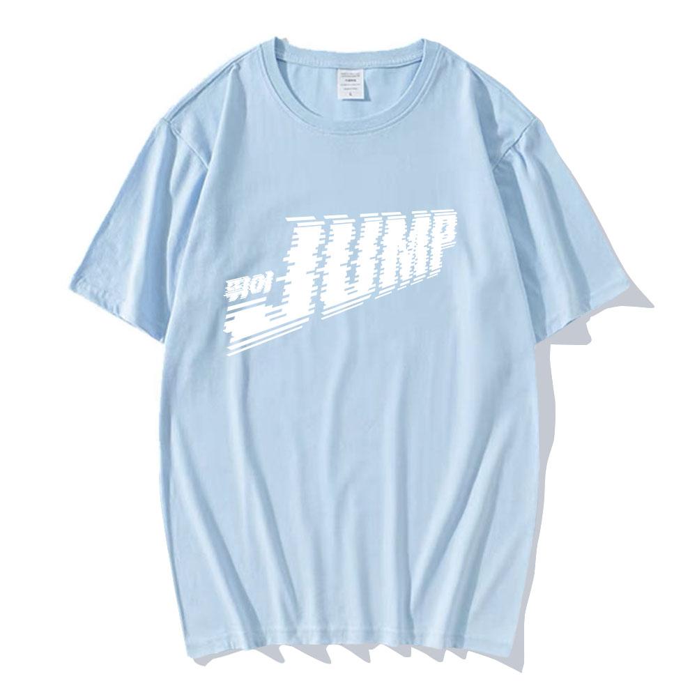 Skoč Jednobarevné tričko Módní Dívčí Kapelní trička Unisex Streetwear Ležérní Volné Krátký Rukáv Bavlněná Trička