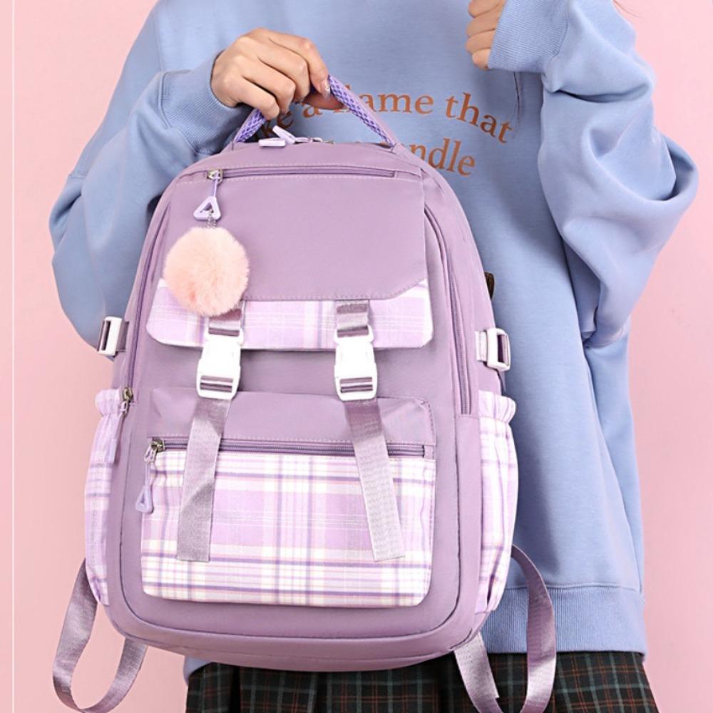 Harajuku Student Backpack Nylon Korean Style School Bag Casual Shoulders Bag  Girls