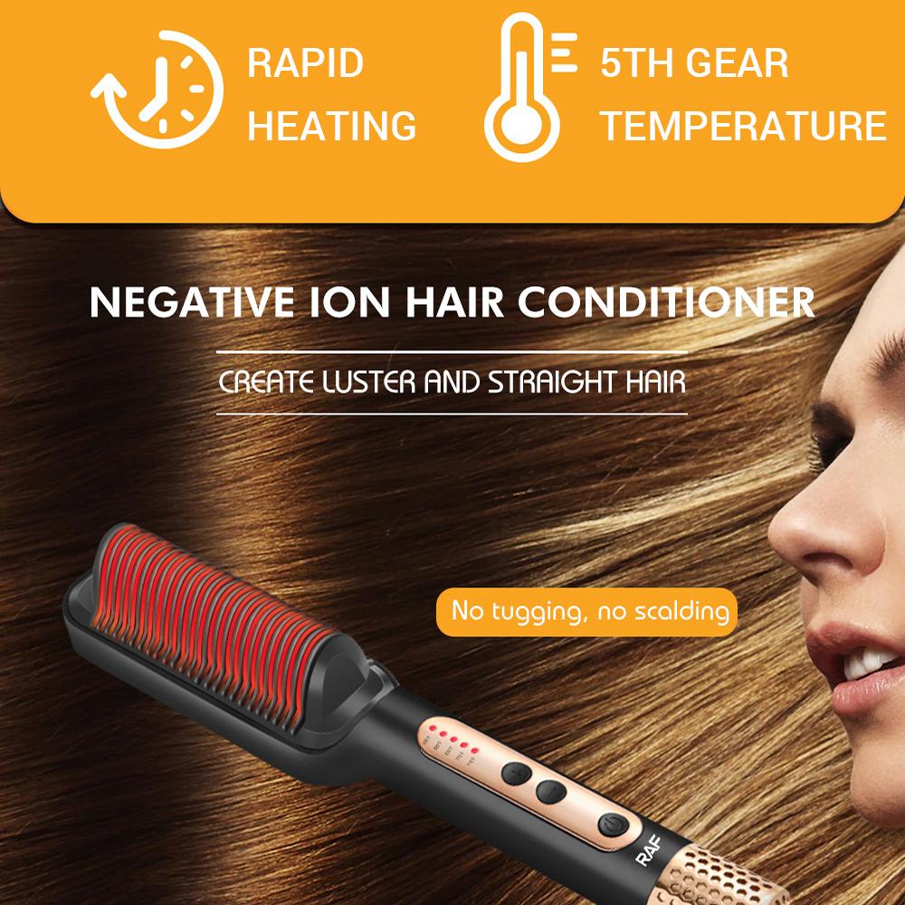 Negative Ion Hair Straightener Hot Sale Mini Hair Straightener Hot Comb Customized Hairs Styling No Harm To Hair Anti Scalding