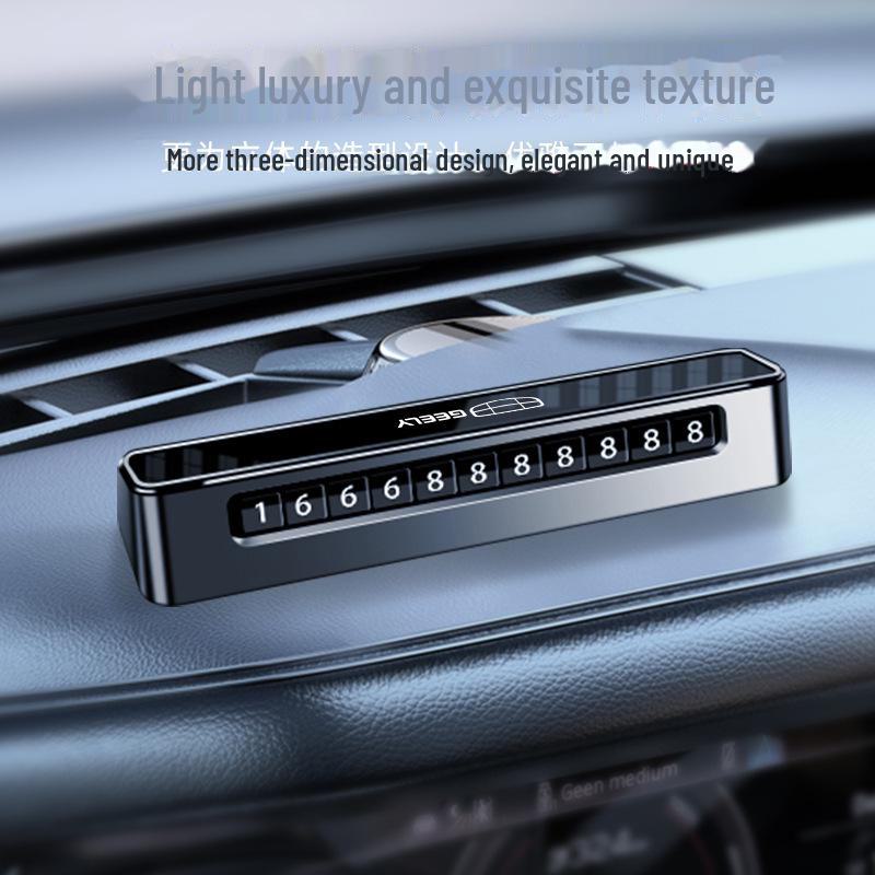 Geely Xingrui Mobile Number Plate Holder with Ornament for Xingyue L, Dihao, Boyue PRO, Binyue