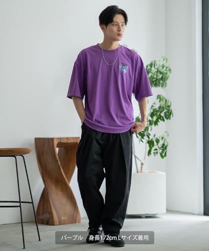 IMPROMES Casual SIDEWAYSTANCE Art Butterfly Short Sleeve T-Shirt, Men's, White