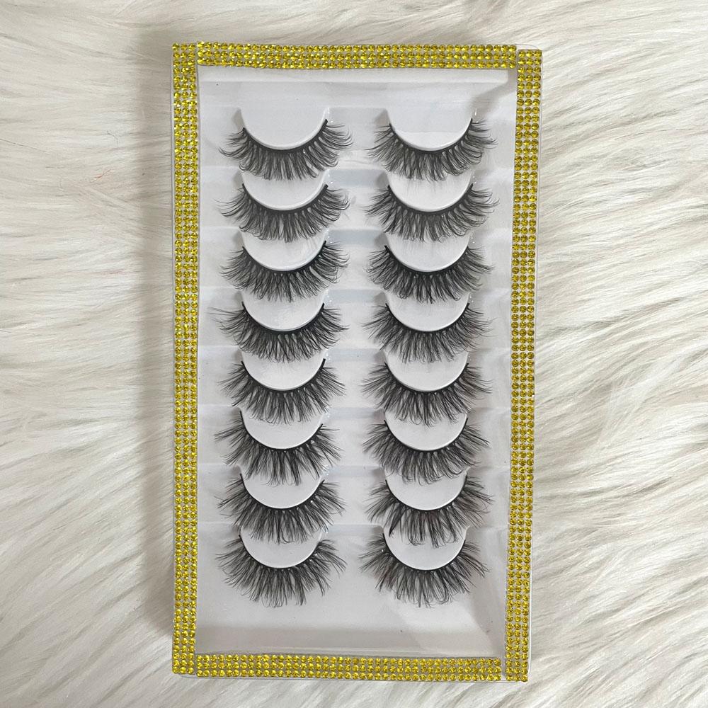 Wholesale Wispy Faux Mink Full Strip 3D Multi Layered Black 8MM-30MM Cruelty-Free Durable Eyelashes Targeted Vendor
