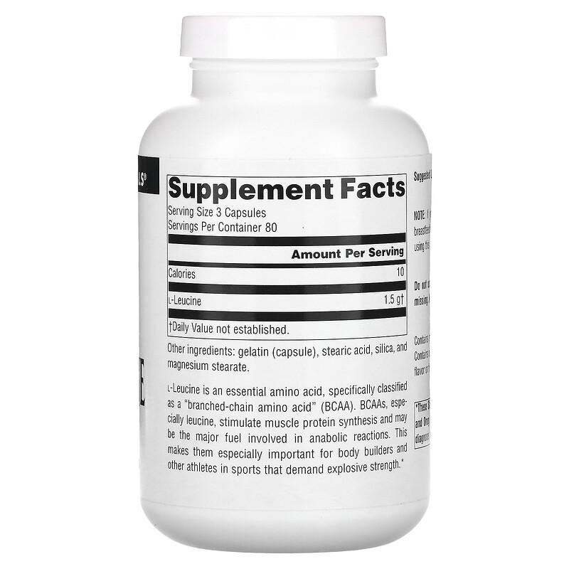 L-Leucine, 500 mg, 240 Capsules