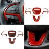 Red Carbon Fiber Style Steering Wheel Cover Trim For Dodge Durango 2014-