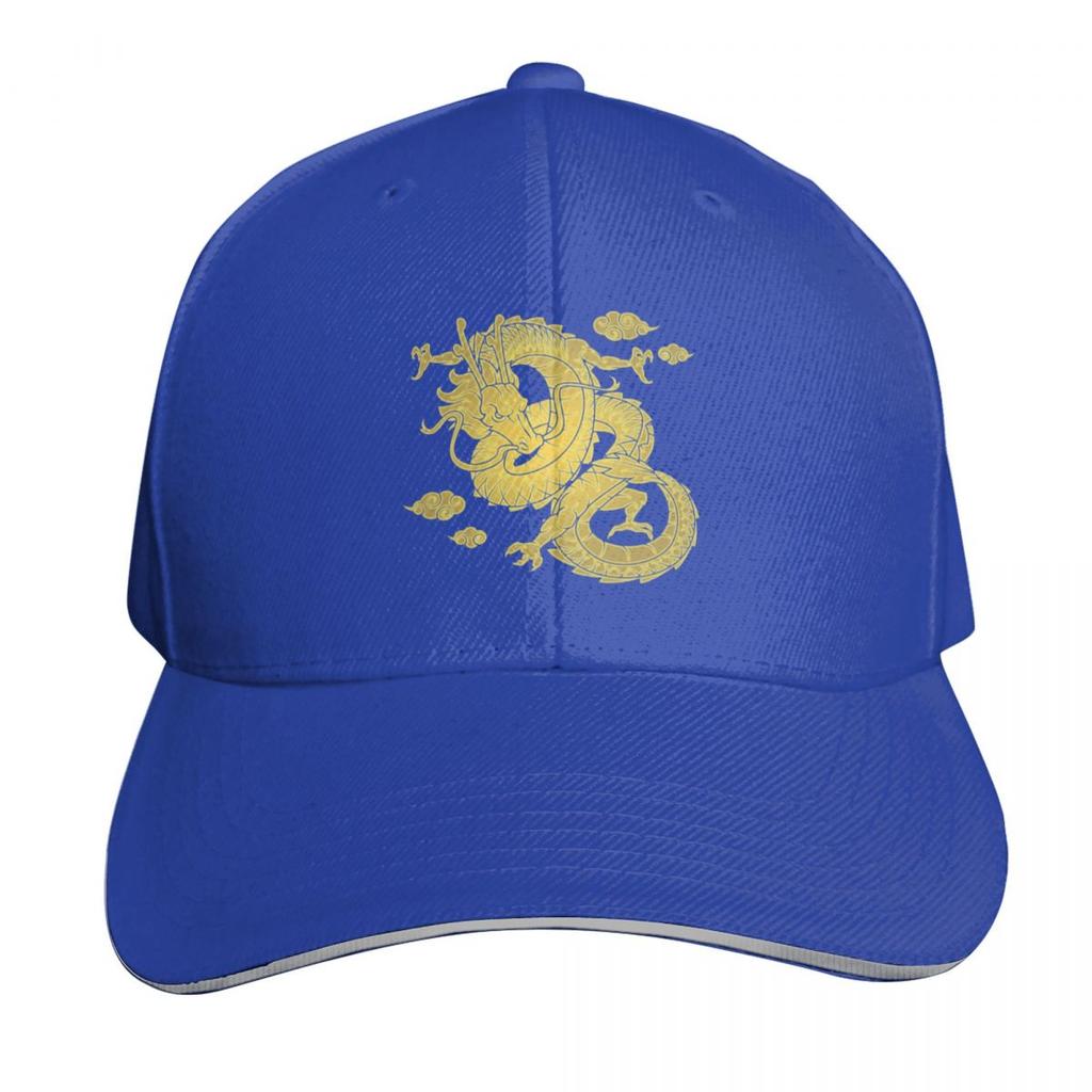 Golden Dragon Baseball Cap Christmas Hat Golf Hat Genuine Beach Outing Snap Back Hat Unisexs Womens