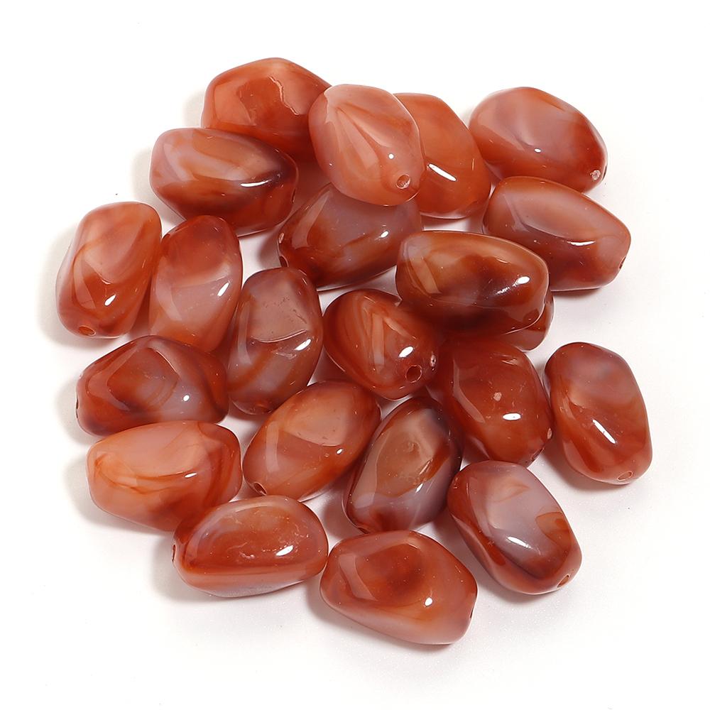 20pcs 21x12mm Irregular Acrylic Beads Double Color Cloud Loose Spacer Beads For Jewelry Making DIY Necklace Bracelet Accessories