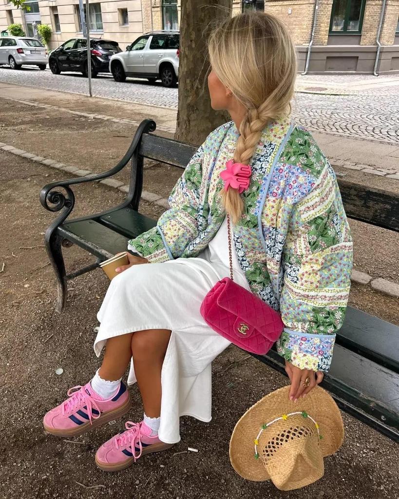 Women's Floral Quilted Short Jacket - Autumn/Winter 2024, M6216