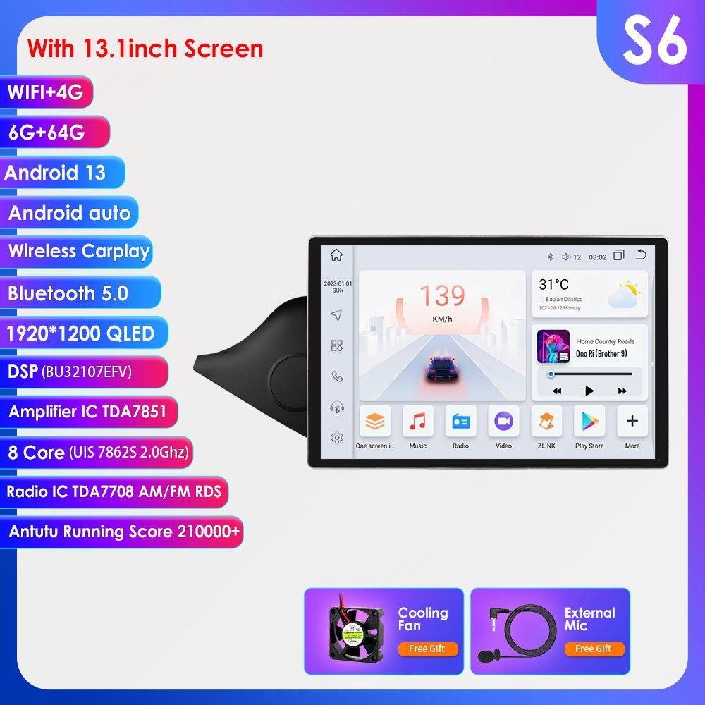 10.33-inch Android Navigation System with GPS, Bluetooth, and Wireless CarPlay for 2012-2016 Kia CEED