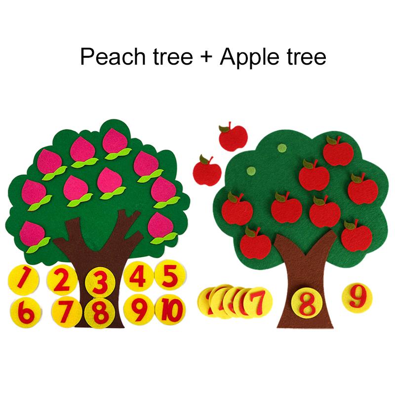 Drzewo Owocowe Zabawki Cyfrowe Dzieci Puzzle Nietkany Filc Montessori Wczesne Dzieciństwo Dziecko interakcja rodzic-dziecko Zabawka TMZ