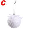 9/3x Christmas Tree Ornaments White Glitter Petal Shape Balls Foam Snow Ball Sparkling Foam Flower Hanging Decorations for Tree