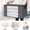3/6pcs Set Large-capacity Clothes Storage Bag Foldable Blanket Storage Container Is Used To Organize The Bedroom Wardrobe.