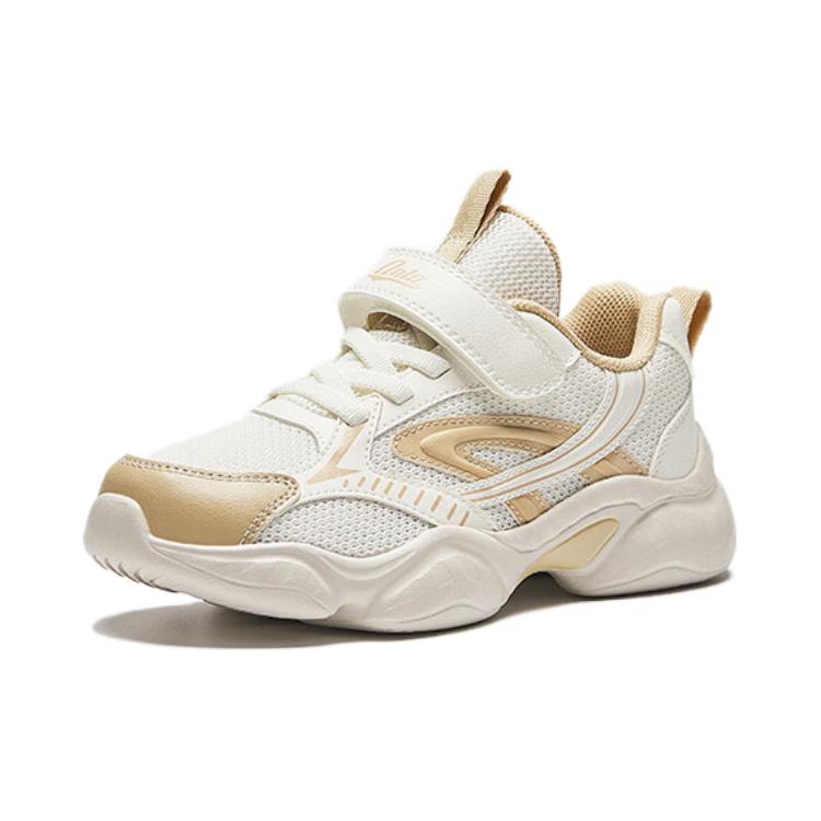 Anta Fashionable Versatile Comfortable Daily Non-Slip Wear-Resistant Low-Top Kids Running Shoes Kids sneaker White Brown A22439954-2