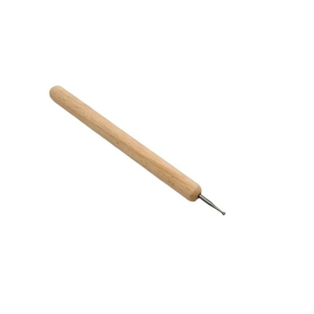 Wooden Handle Wire Rounder Tool Steel Cup Bur Wire Smoother Kit  For Studio Workshop