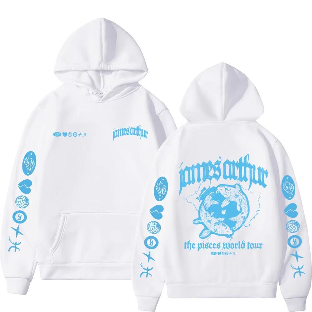

James Arthur The Pisces World Tour Hoodies Men Women Harajuku Sweatshirt Long-sleeved Aesthetic Trendy Sportswear 2XL