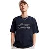 Li Ning T Shirts Unisex Black Crew Neck Moderate YTST049-2