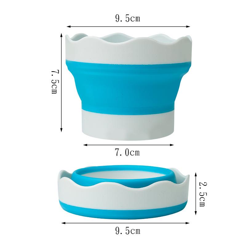 Portable Collapsible Paint Brush Washer Silicone Mini Wash Water Bucket Holder Cup Watercolor Acrylic Oil Painting Cleaner