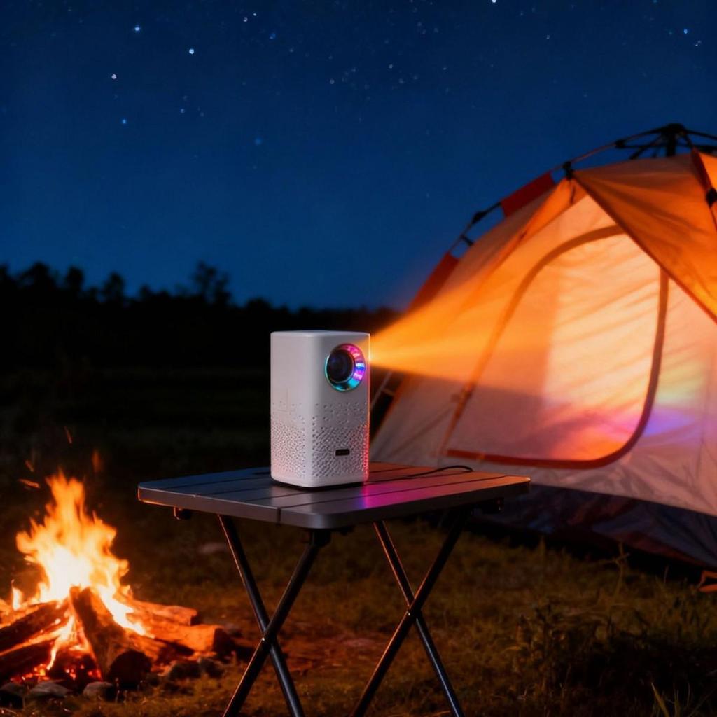 Compact Outdoor Projector - Portable and Convenient