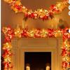 Harvest Wreath With Pumpkins Berries Vine Circle Halloween Thanksgiving Door Decor