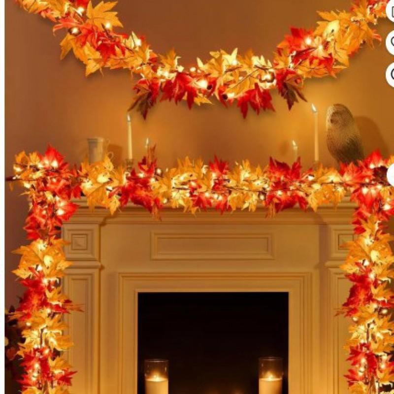 Harvest Wreath With Pumpkins Berries Vine Circle Halloween Thanksgiving Door Decor