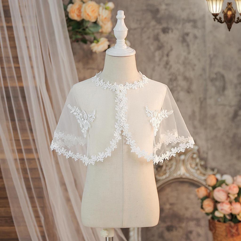 2025 New Lace Mesh Spliced Two-Piece Dress Set for Children's Birthday Party