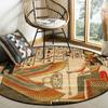 Living Room Bedroom Floor Mats Kids Room Area Rug Egyptian Character Desert Wall Vintage Print Round Rug