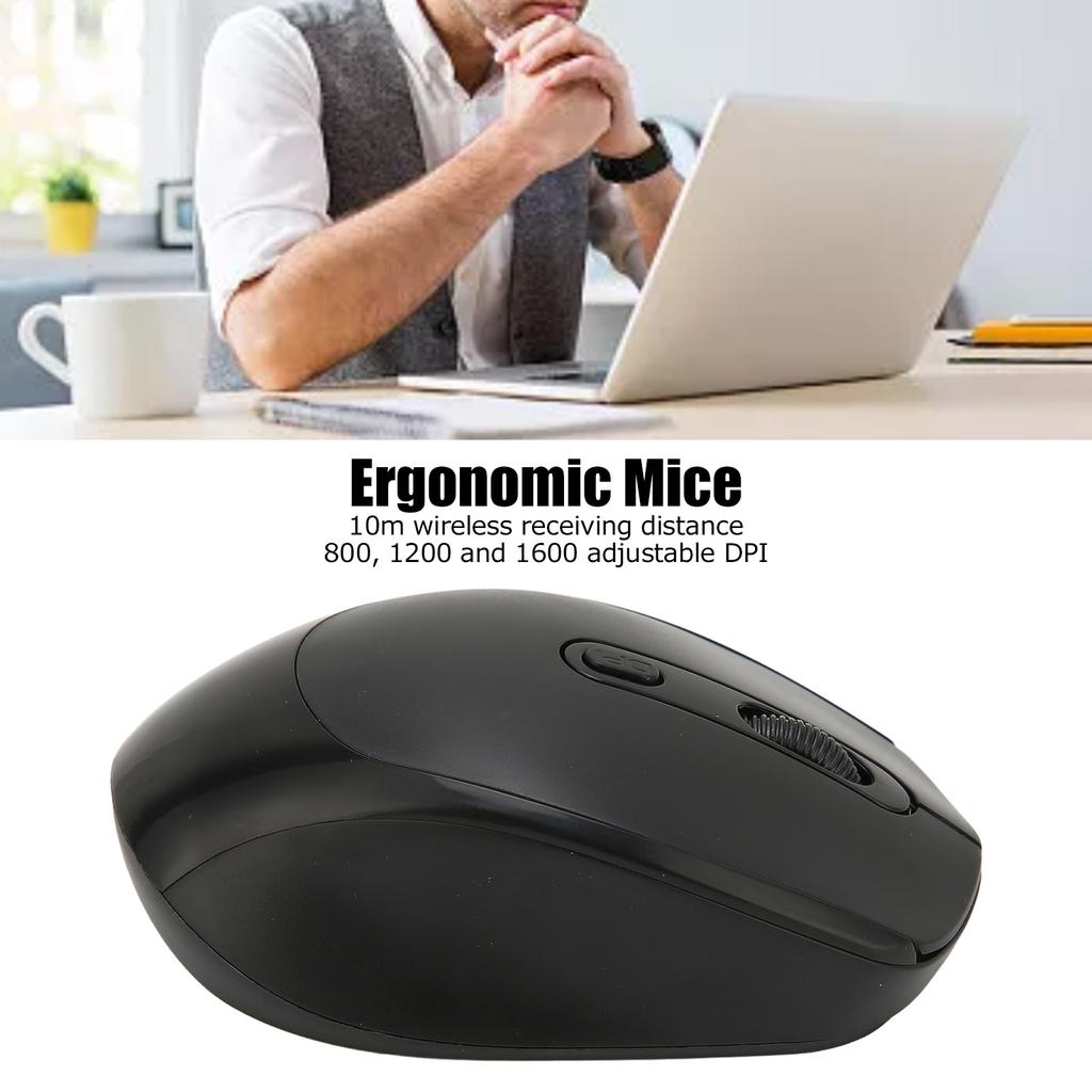 Wireless Mouse 2.4G Noiseless 500mAh Rechargeable 10m Distance DPI Ergonomic Design Computer Mice