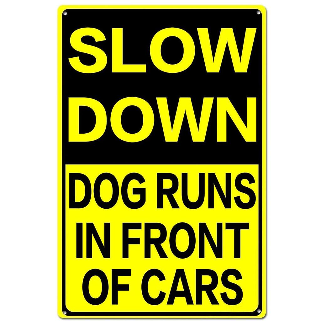 Retro Metalowe Tabliczki Spowalniaj Dzieci i Zwierzęta przy zabawie Plakaty Vintage do Domu Ogrodu Baru Jaskini Mężczyzny Kawiarni Dekoracja Ścienna Biura Prezent