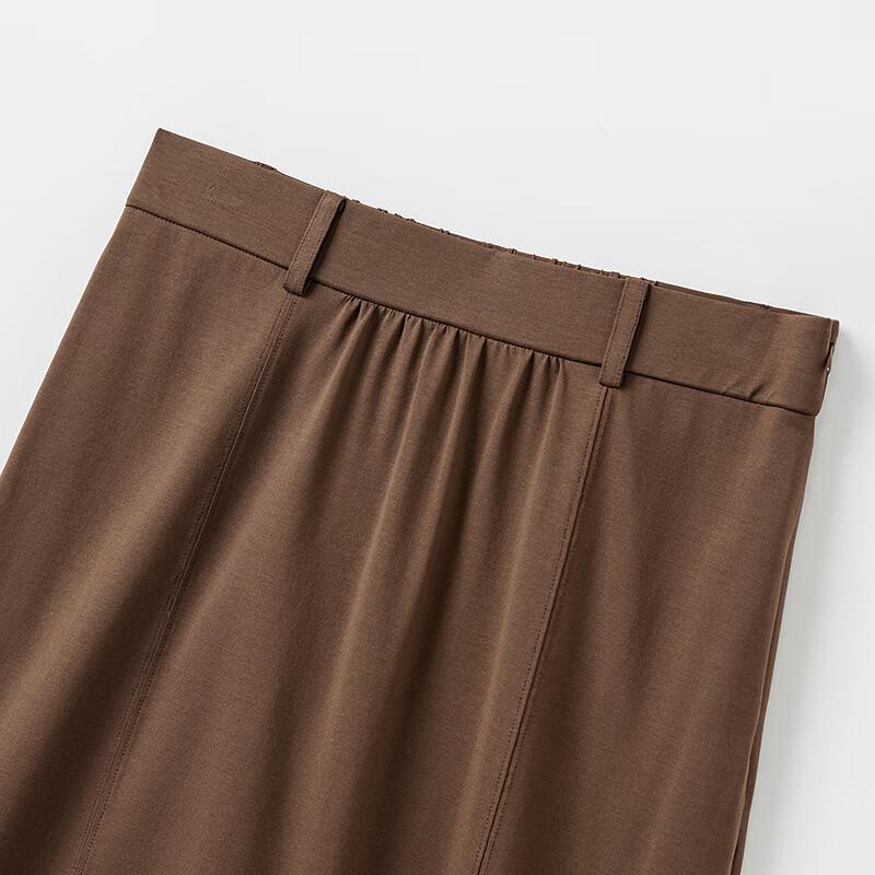 Broadcast Women's Khaki Slit Midi Skirt