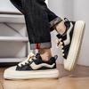 Autumn new low-top thick-soled heightening board shoes youth leather surface niche casual shoes