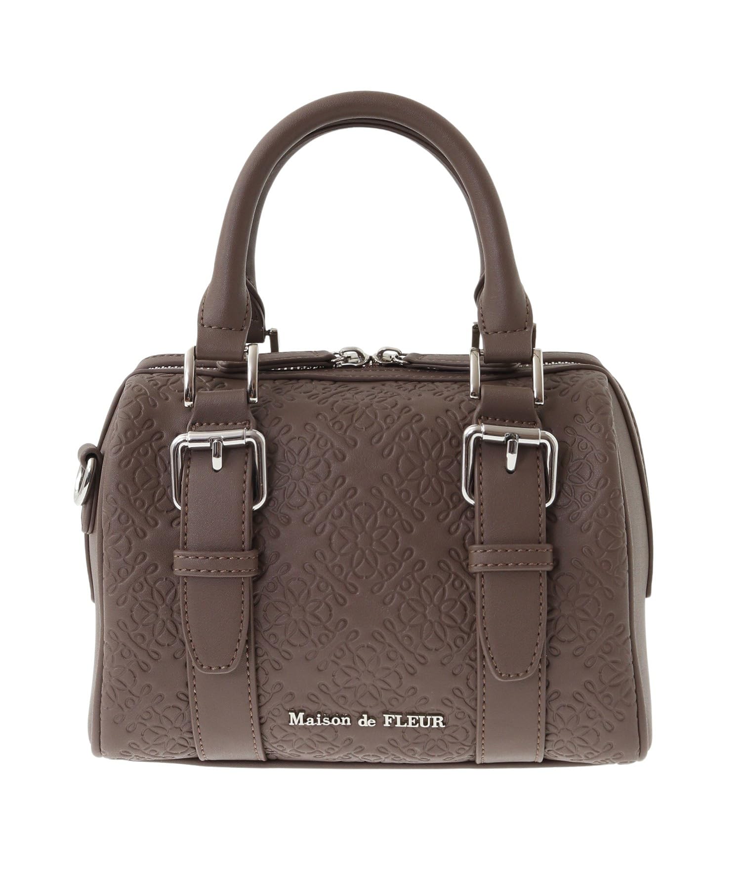

de FLEUR Monogram Mini Boston Bag for Women 8A44F0J2100 Brown [Maison Fleur]