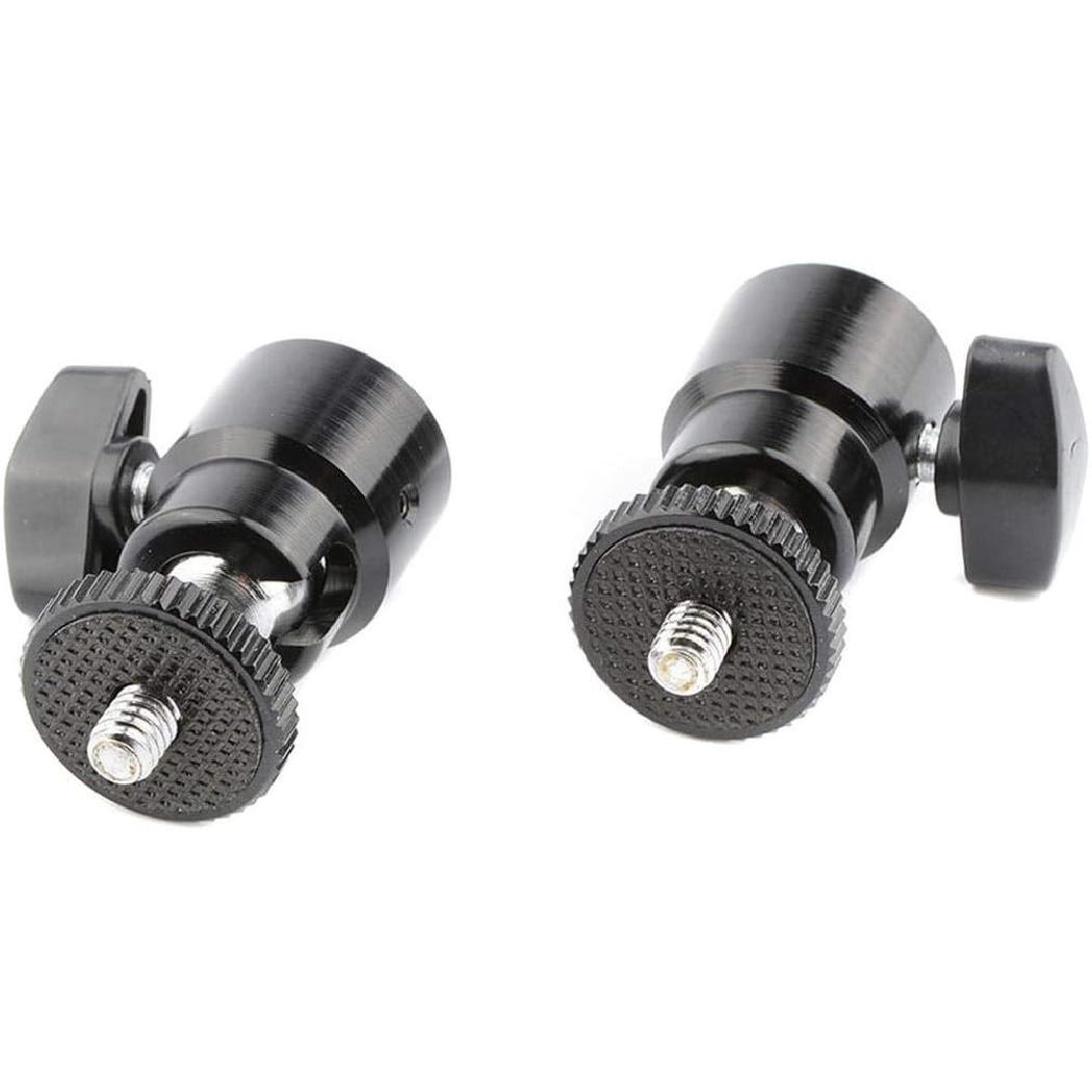 CAMVATE 360 Degree Swivel 1/4 -20 Mini Ball Head for DSLR Cameras Tripods Monopods Light Stand (2 Pieses) - 1817