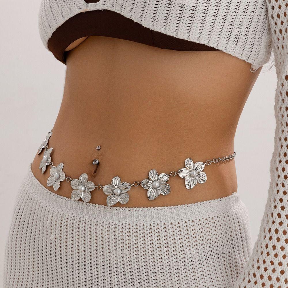 Adjustable Beach Starfish Waistband Sexy Bikini Body Chain Trendy Starfish Waist Chain  Beach
