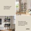 Official Umbra Solis Adjustable Black Shelf, 4-Piece Set,