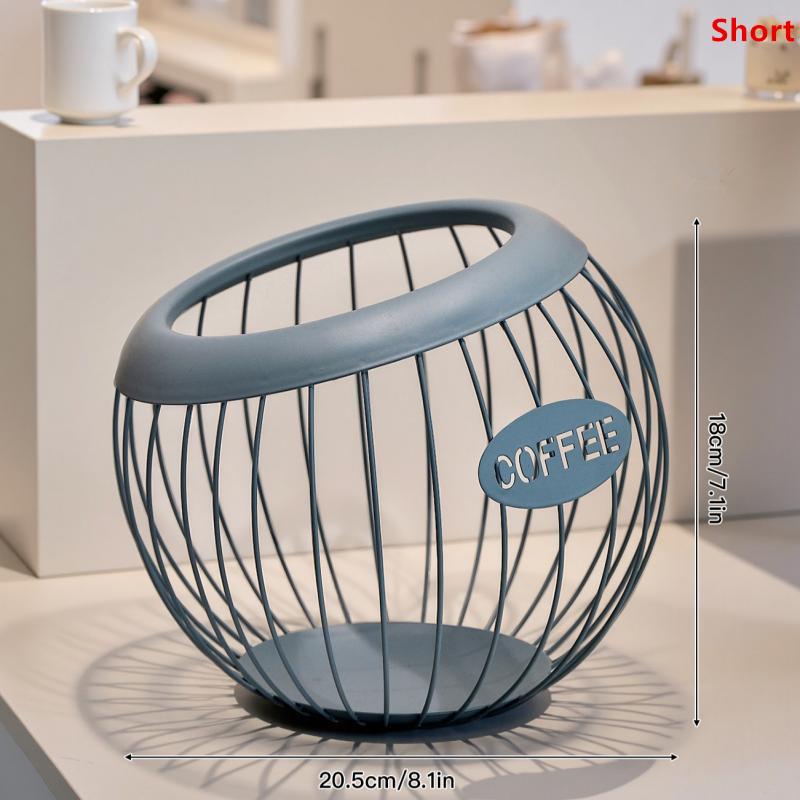 1PCS Iron Coffee Capsule Holder Fruit Snack Storage Rack Multifunctional Hollow Coffee Pod Storage Rack Suitable For Home Cafes