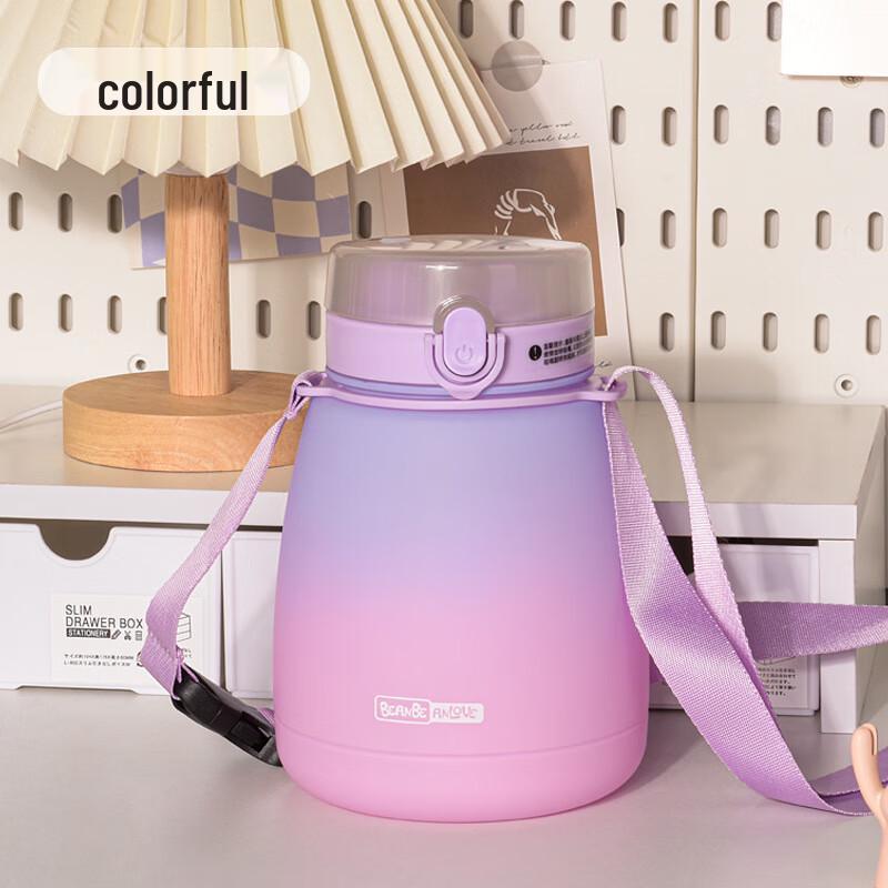 BEANBEANLOVE Gradient Frosted Dual-Drink Portable Water Bottle