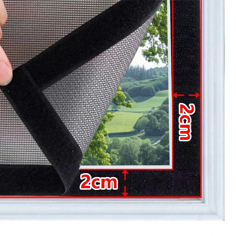 

Window mosquito net, insect screen, invisible black polyester fiber mosquito and fly net suitable for door and window screens... black - 100x80cm чёрный