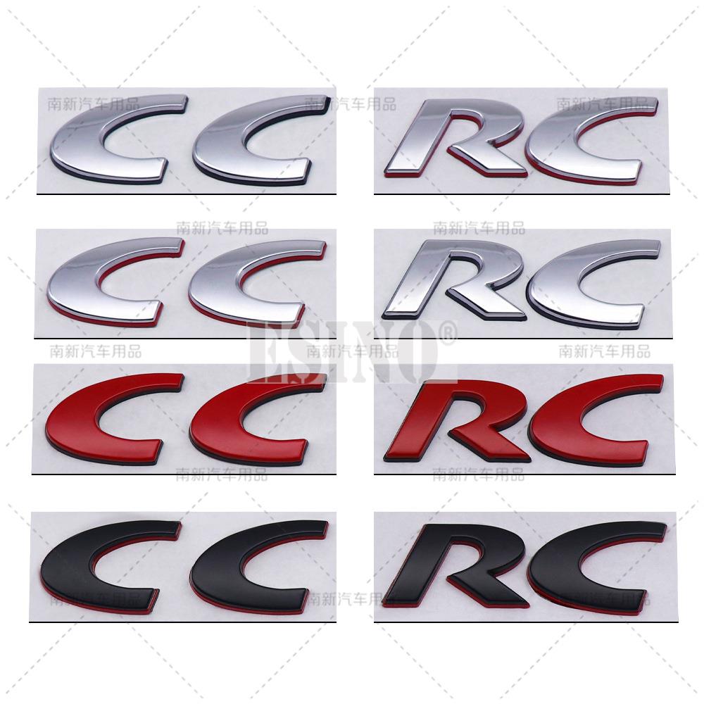 Car Styling RC CC 3D Metal Zinc Alloy Car Badge Body Fender Rear Trunk Adhesive Decal Emblem for Volkswagen VW Passat CC RC Zd4