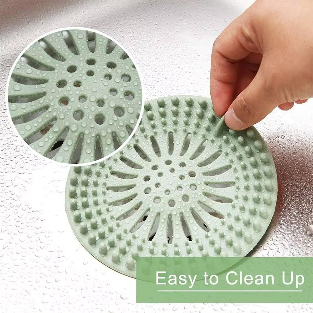 Silicone Sink Drain Strainer Easy Clean Drain Covers Hair Filter Bath Stopper Kitchen Tool