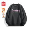 MINISO Men's Heavyweight Letter Print Crewneck Sweatshirt