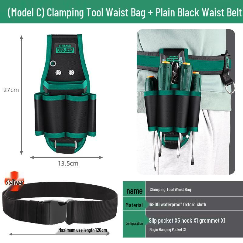 Sturdy Multifunctional Tool Belt Pouch for Electricians & Carpenters