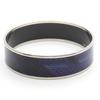 Used HERMES Bangle Emilel GM metal/enamel 38.5g Purple Silver Cloisonne
