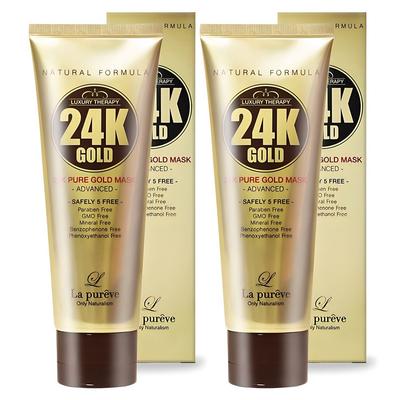 Lapurev 24K Pure Gold Peel-Off Pack Pure Gold Modeling Peeling Mask Pack That Shrinks Pores, 1 Pack, 2 Packs