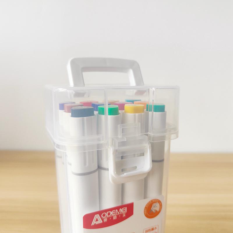 12-Color Double-Ended Marker Pens with Large Square Barrel for Art and Craft