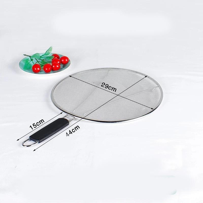 

Stainless Steel Splatter Guard Oil Screens Circular Oil Splash Cover with Handle Used for Deep Frying and Cooking Kitchen Tools